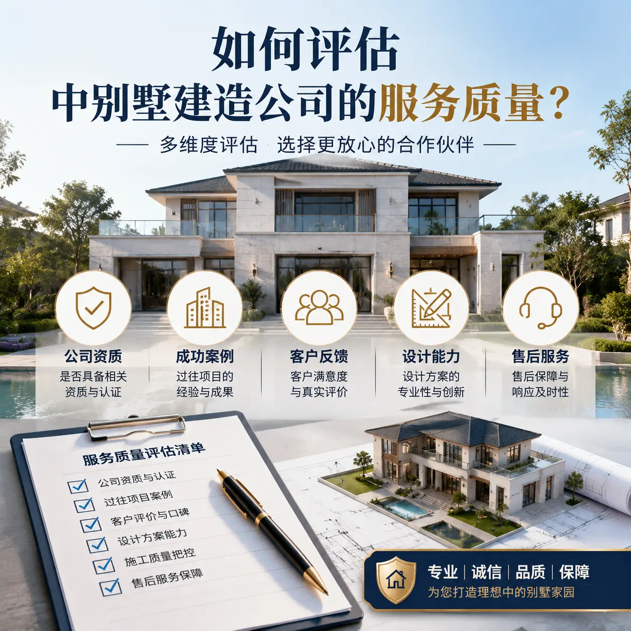 如何评估 南明 中别墅建造公司的服务质量？