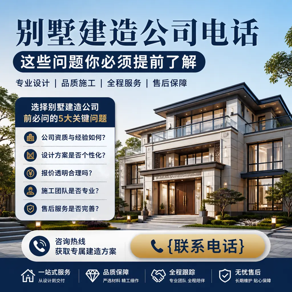 南明别墅建造公司电话，这些问题你必须提前了解